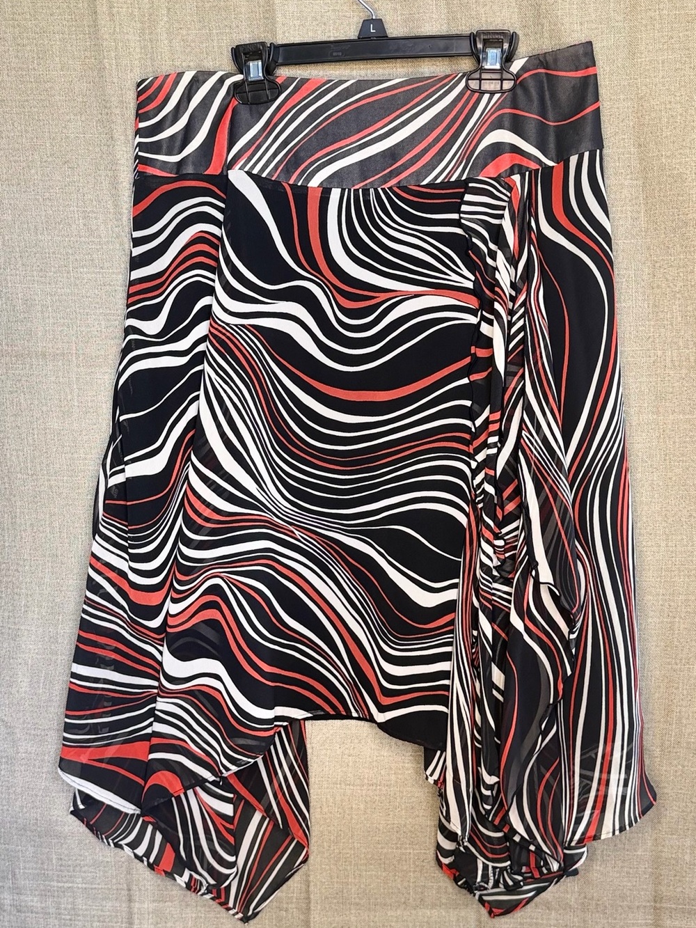 Josephine Chaus Abstract Asymmetrical Skirt